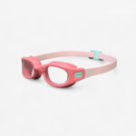 عینک شنا نابایجی کودکان - دکتلون Nabaiji Swimming Goggles - Small Size - Pink/Turquoise - Transparent Lenses - Soft