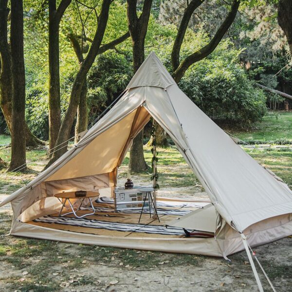 چادر سرخپوستی نیچرهایک چهار فصل – 3 تا 6 نفره – هشت ضلعی Naturehike Brighten 6.4 Cotton Pyramid 4 Season Tent - NH20ZP004 - تصویر 4