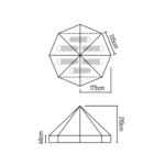 چادر سرخپوستی نیچرهایک چهار فصل – 3 تا 6 نفره – هشت ضلعی Naturehike Brighten 6.4 Cotton Pyramid 4 Season Tent - NH20ZP004 - تصویر 6