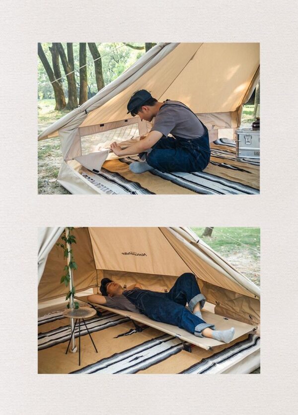 چادر سرخپوستی نیچرهایک چهار فصل – 3 تا 6 نفره – هشت ضلعی Naturehike Brighten 6.4 Cotton Pyramid 4 Season Tent - NH20ZP004 - تصویر 10