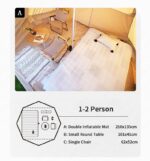 چادر سرخپوستی نیچرهایک چهار فصل – 3 تا 6 نفره – هشت ضلعی Naturehike Brighten 6.4 Cotton Pyramid 4 Season Tent - NH20ZP004 - تصویر 12