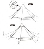 چادر سرخپوستی نیچرهایک چهار فصل – 3 تا 6 نفره – هشت ضلعی Naturehike Brighten 6.4 Cotton Pyramid 4 Season Tent - NH20ZP004 - تصویر 15