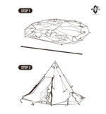 چادر سرخپوستی نیچرهایک – مناسب 10 نفر – هشت ضلعی Naturehike Brighten 20 Cotton Pyramid Tent - NH20ZP012 - تصویر 13