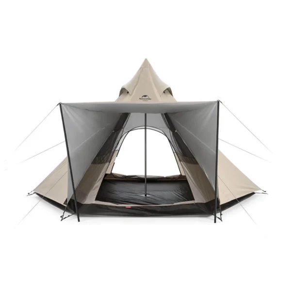 چادر سرخپوستی نیچرهایک – 3 تا 4 نفره – شش ضلعی Naturehike Hexaonal Pyramid Tent Ranch 4 - NH20ZP013 - تصویر 3