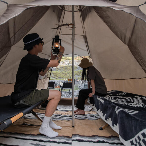 چادر سرخپوستی نیچرهایک – 3 تا 4 نفره – شش ضلعی Naturehike Hexaonal Pyramid Tent Ranch 4 - NH20ZP013 - تصویر 5