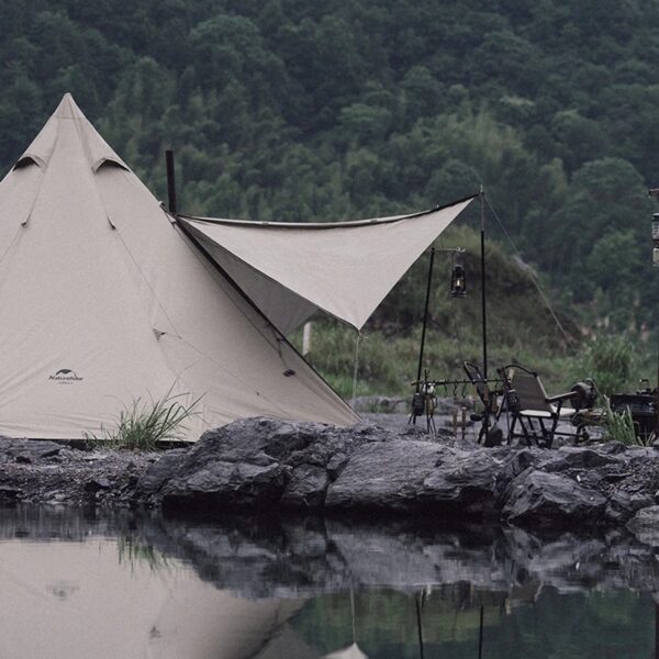 چادر سرخپوستی نیچرهایک – 3 تا 4 نفره – شش ضلعی Naturehike Hexaonal Pyramid Tent Ranch 4 - NH20ZP013 - تصویر 8