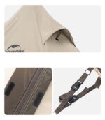 چادر سرخپوستی نیچرهایک – 3 تا 4 نفره – شش ضلعی Naturehike Hexaonal Pyramid Tent Ranch 4 - NH20ZP013 - تصویر 14