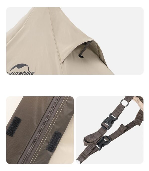 چادر سرخپوستی نیچرهایک – 3 تا 4 نفره – شش ضلعی Naturehike Hexaonal Pyramid Tent Ranch 4 - NH20ZP013 - تصویر 14