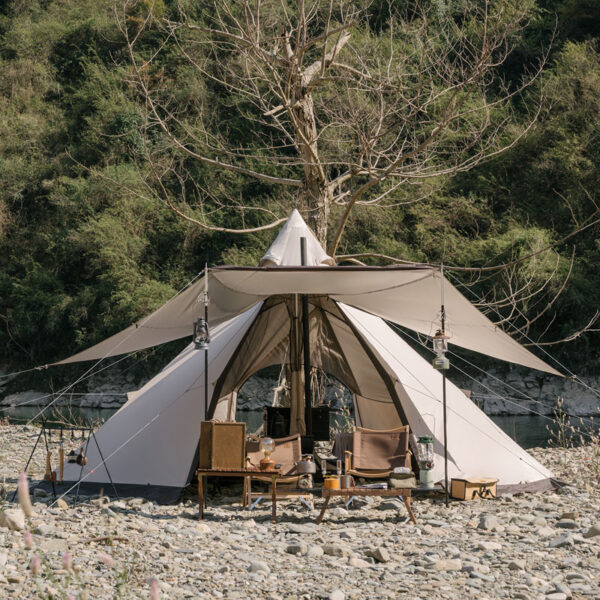 چادر سرخپوستی نیچرهایک – 5 تا 8 نفره – هشت ضلعی Naturehike Octagonal Pyramid Tent - NH20ZP014 - تصویر 2