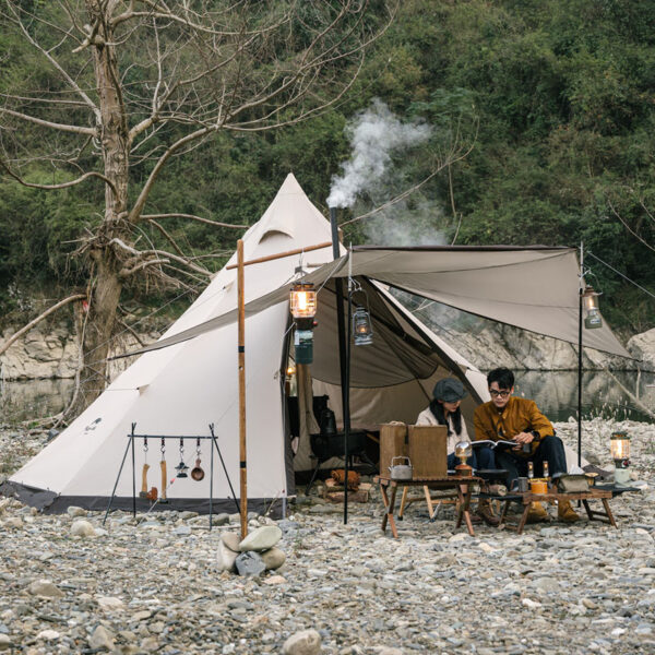 چادر سرخپوستی نیچرهایک – 5 تا 8 نفره – هشت ضلعی Naturehike Octagonal Pyramid Tent - NH20ZP014 - تصویر 12