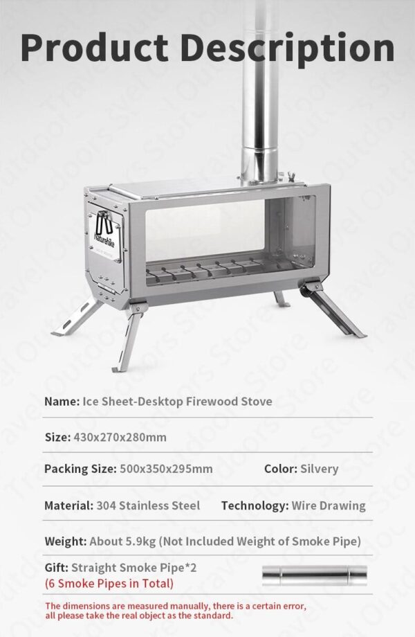 اجاق هیزمی نیچرهایک Naturehike Desktop Firewood Stove - NH21SK004 - تصویر 4