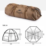 چادر مغولی هشت ضلعی نیچرهایک - 3 تا 4 نفره کمپینگ Naturehike Octagonal Mongolian Glamping Tent - NH22ZP012 - تصویر 7
