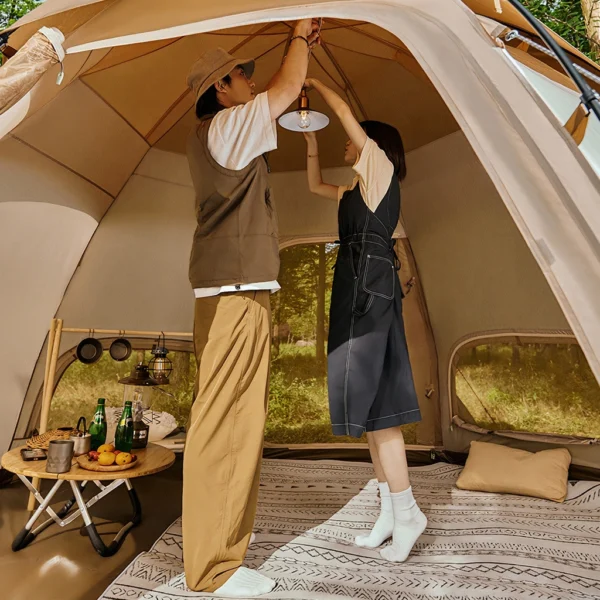چادر مغولی هشت ضلعی نیچرهایک - 3 تا 4 نفره کمپینگ Naturehike Octagonal Mongolian Glamping Tent - NH22ZP012 - تصویر 9