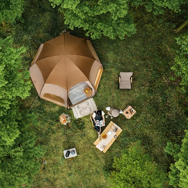 چادر مغولی هشت ضلعی نیچرهایک - 3 تا 4 نفره کمپینگ Naturehike Octagonal Mongolian Glamping Tent - NH22ZP012 - تصویر 11