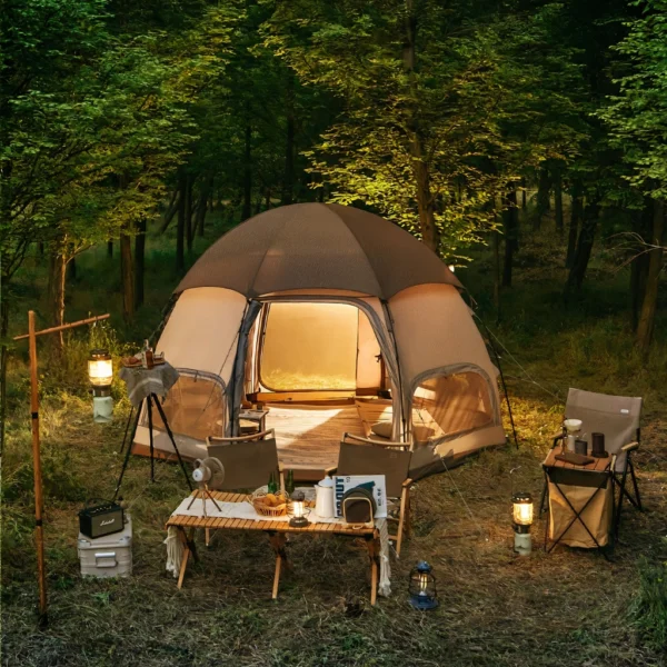 چادر مغولی هشت ضلعی نیچرهایک - 3 تا 4 نفره کمپینگ Naturehike Octagonal Mongolian Glamping Tent - NH22ZP012 - تصویر 13