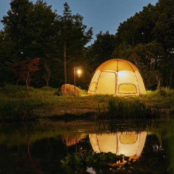 چادر مغولی هشت ضلعی نیچرهایک - 3 تا 4 نفره کمپینگ Naturehike Octagonal Mongolian Glamping Tent - NH22ZP012 - تصویر 6