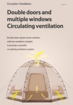 چادر مغولی هشت ضلعی نیچرهایک - 3 تا 4 نفره کمپینگ Naturehike Octagonal Mongolian Glamping Tent - NH22ZP012 - تصویر 15