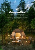 چادر مغولی هشت ضلعی نیچرهایک - 3 تا 4 نفره کمپینگ Naturehike Octagonal Mongolian Glamping Tent - NH22ZP012 - تصویر 17