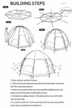 چادر مغولی هشت ضلعی نیچرهایک - 3 تا 4 نفره کمپینگ Naturehike Octagonal Mongolian Glamping Tent - NH22ZP012 - تصویر 20