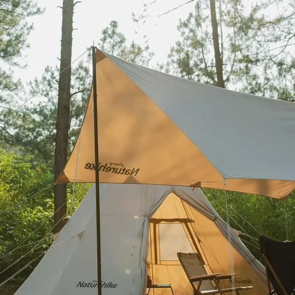 سایبان نیچرهایک - تارپ کتانی شش ضلعی Naturehike Hexagon Canvas Camping Tarp - NH20TM005 - تصویر 2
