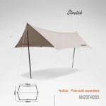 سایبان نیچرهایک - تارپ کتانی شش ضلعی Naturehike Hexagon Canvas Camping Tarp - NH20TM005 - تصویر 7