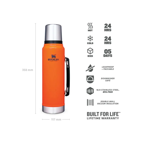 فلاسک استنلی کلاسیک (اورجینال) - 1 لیتر لجندری Stanley Classic Legendary Bottle | 1.0L - تصویر 8