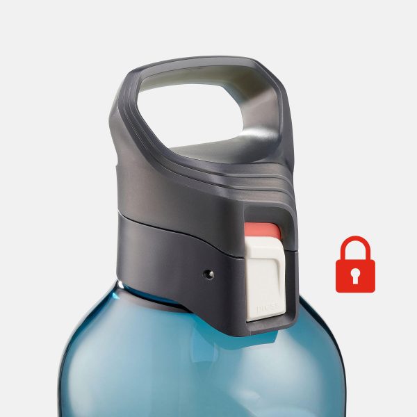 بطری آب کچوا - قمقمه 1.2 لیتری Quechua 1.2L Quick Opening Hiking Water Bottle - Ecozen® - Blue - تصویر 6