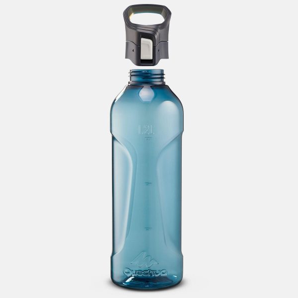 بطری آب کچوا - قمقمه 1.2 لیتری Quechua 1.2L Quick Opening Hiking Water Bottle - Ecozen® - Blue - تصویر 9