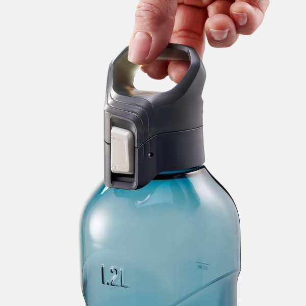 بطری آب کچوا - قمقمه 1.2 لیتری Quechua 1.2L Quick Opening Hiking Water Bottle - Ecozen® - Blue - تصویر 13