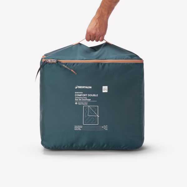 کیسه خواب دونفره کمپینگ کچوا - دمای راحتی 10 درجه Quechua Double Camping Sleeping Bag - 10° Comfort - 2 Person - تصویر 3