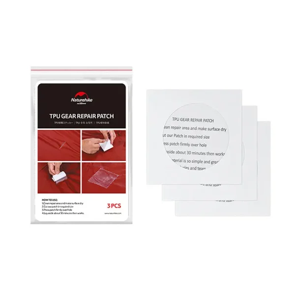 چسب تعمیر نیچرهایک - 3 عددی - سایز 7×7 سانتی‌متر Naturehike Transparent TPU Gear Repair Outdoor Patch (3pcs) - NH19PJ086 - تصویر 8