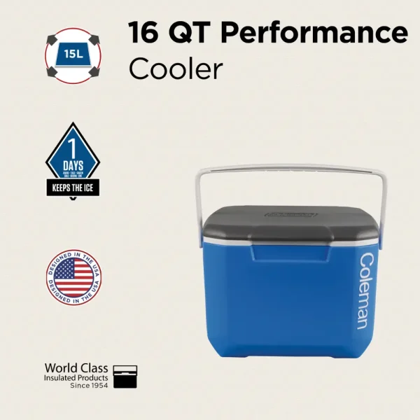کولباکس کلمن - یخدان 15 لیتری Coleman® 16QT Performance Cooler Box - تصویر 2
